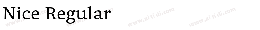 Nice Regular字体字体转换